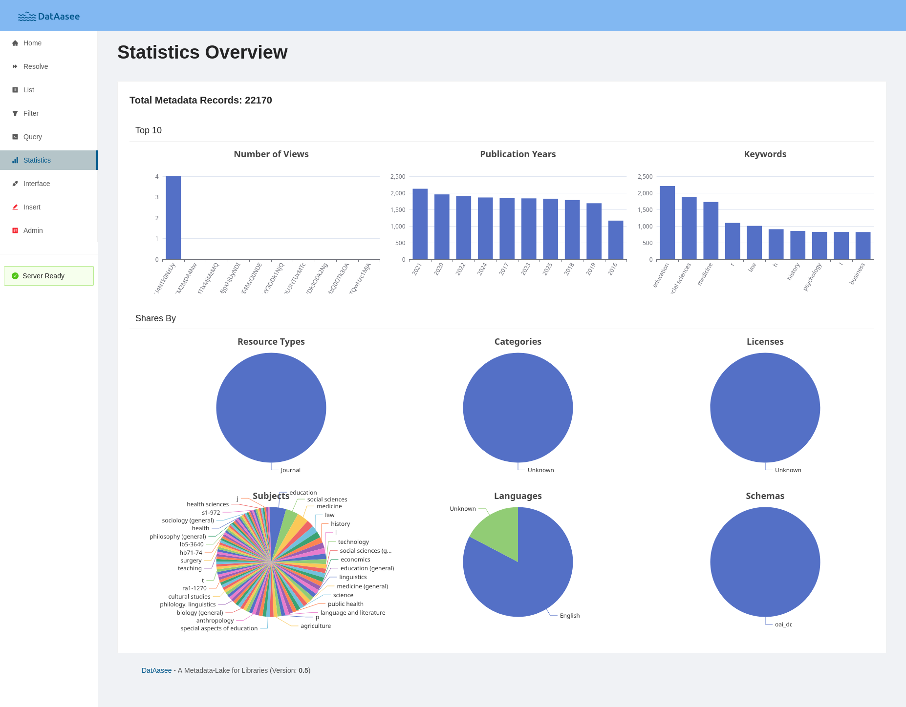 Statistics Screenshot
